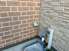 外壁にある防水コンセント